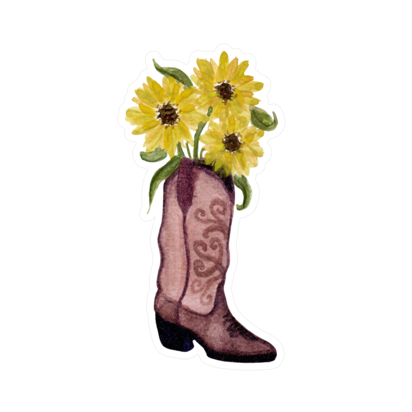 Sunflower Boot Sticker