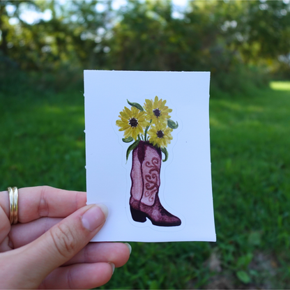 Sunflower Boot Sticker